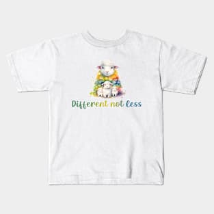 Different not less Autism Awareness Gift for Birthday, Mother's Day, Thanksgiving, Christmas Kids T-Shirt